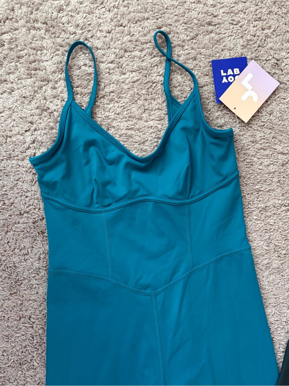 JoyLab Teal Active Tank Jumpsuit - Picture 2 of 11